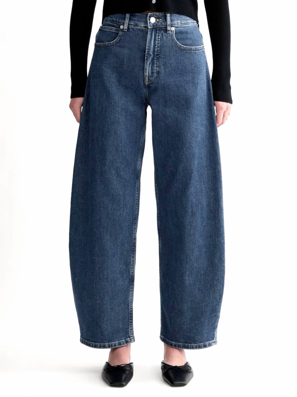 Everlane The Way High Curve Jeans Barrel Leg Ankle Length High Rise Size 30